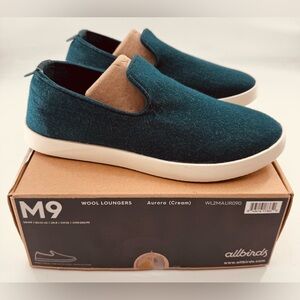 Allbirds Wool Loungers Men’s US 9 Merino Comfort Slip On Shoes Teal Green Loafer